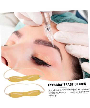 Healeved 70 Pcs Eyebrow Practice Skin Headband Silicone Skin False Proof Eyebrow Pencil - Buy Online on GoSupps.com
