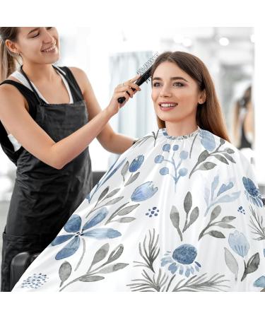 Waterproof Barber Cape - White Spring Flower & Cheetah Haircut Bib | Unisex Hair Cutting Cape for Men - Perfect for Styling & Grooming - Buy Online on GoSupps.com