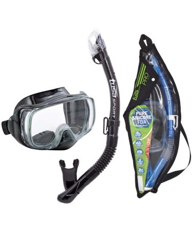 TUSA Sport Adult Imprex 3D Purge Mask Black/Black (w/reusable bag)