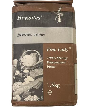 Heygates Fine Lady Wholemeal Flour 1.5kg (Pack of 6)