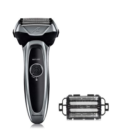 Panasonic Arc5 Electric Razor for Men ES-LV65-S + Replacement Outer Foil WES9173P 5 Blade Shaver and Trimmer Shave Sensor and Multi Flex Pivoting Head ES-COS65 Black LV65 Electric Shaver and Replacement Outer Foil