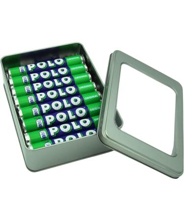 Polo Mints Original Sweets 16 Tubes x 34 g and Silver Window Lid Refillable Tin - Buy Online on GoSupps.com