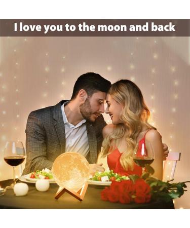 Balkwan 3D Moon Lamp - Dimmable USB Touch Lamp for Kids & Lovers | Ideal Birthday & Bedroom Romantic Gift (4.7 inch) - Buy Online on GoSupps.com