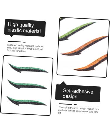 FOMIYES 18 Pairs anti sweat eyeliner pink glitter eyeshadow green eye shadow double sided adhesive tape eyeliner stickers tape DIY eyelid tape instant eyeliner stickers eye line strip tool 9x10cm As Shown 1 - Buy Online on GoSupps.com