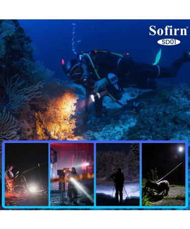 Sofirn SD01-6000LM 6000 Lumen LED Scuba Diving Flashlight | Waterproof Torch with Magnetic Control Switch | 100m Underwater, 4 Light Modes - Buy Online on GoSupps.com