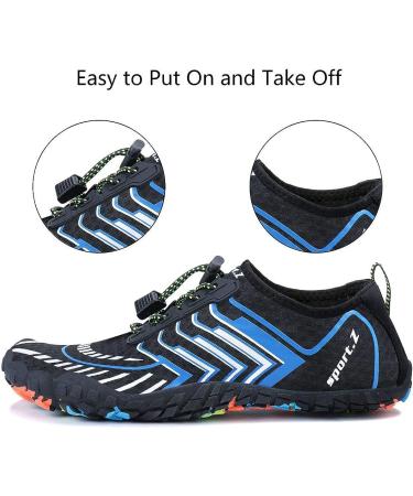 MAYZERO Water Shoes | Swim Surf Beach Pool Shoes | Wide Toe Hiking Aqua Shoes | Winter House Slippers | Blue - Size 11 Women/ 9.5 Men - Buy Online on GoSupps.com