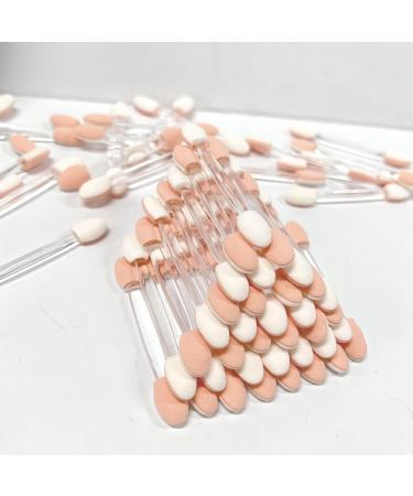 100 Pieces Double-Headed Sponge Nail & Eyeshadow Brushes - Portable Travel Makeup Brush Set (Black & White - Buy Online on GoSupps.com