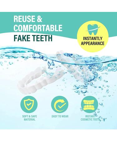 Brigtviee Couples False Teeth Veneers | Provisional Dentures & Temporary Prostheses | Cosmetic Tooth Whitening for Men & Women - Buy Online on GoSupps.com