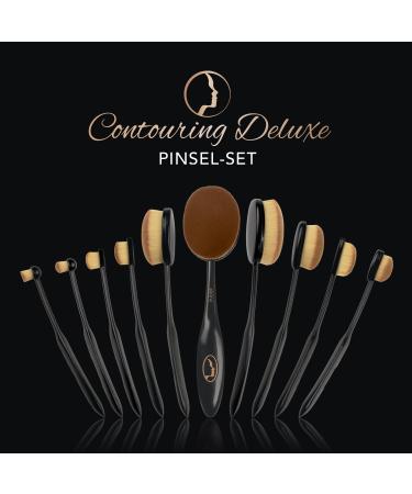 Vitalmaxx Make Up Brush Set Contouring Deluxe | Professional 10-Part Face & Eyeshadow Brush Set | Premium Cosmetic Brushes for Flawless Makeup - Buy Online on GoSupps.com