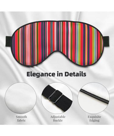 Buy Colorful Stripes Print Double-Sided Eye Mask - Soft Light-Blocking for Better Sleep | International Shipping Available - Buy Online on GoSupps.com