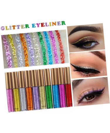 DRESSOOS Liquid Eyeshadow 10pcs Eyeliner Pencil Eyeshadow Metallic Liquid Eyeliner Glitter Eyeliner Eye Shadow Flash Set - Buy Online on GoSupps.com