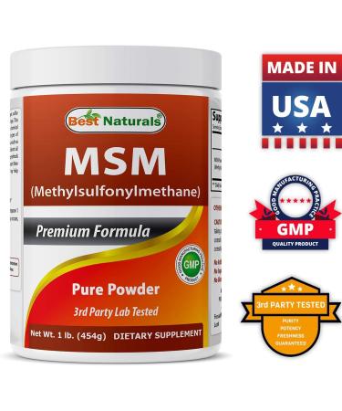 Best Naturals 100% Pure MSM Powder - 1lb | Natural Sulfur Supplement - Buy Online on GoSupps.com