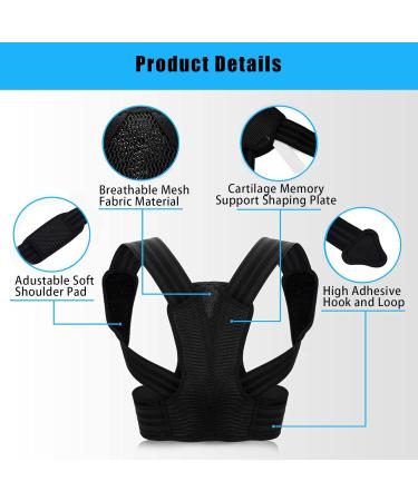Flylin Posture Corrector for Kids | Adjustable Back Brace for Teens | Improve Posture & Prevent Slouching | Spinal Support with Shoulder Pads (S) 13-24 in - Buy Online on GoSupps.com