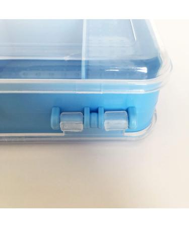 Double-Sided Pill Box Case - Blue Medicine Organizer for Vitamins & Tablets | Best International Shipping - Buy Online on GoSupps.com
