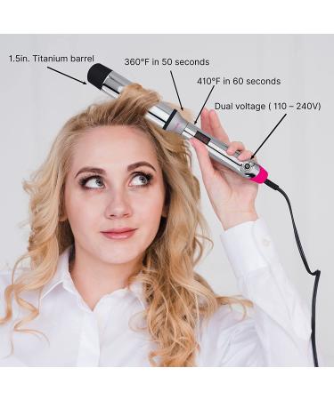 Blowpro Titanium Wave Maker Oval 1.5-Inch Curling Wand - Rapid Heat Up - Digital Touch Display - Buy Online on GoSupps.com