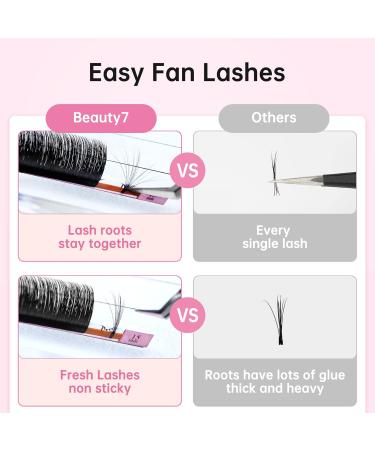Self-Fleeting Eyelash Extensions | Easy Fan Lashes for Volume | C&D Curl | 2D-20D | 0.05mm Thickness | 12mm Length - Buy Online on GoSupps.com