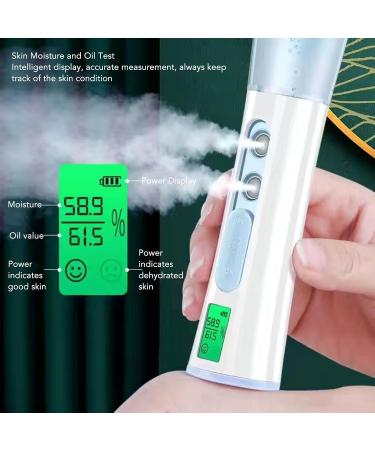 Dual Head Nano Facial Steamer Skin Water and Oil Test Moisturizing Hydrating Face Sprayer with LCD Screen Display for Your Girlfriend - Buy Online on GoSupps.com