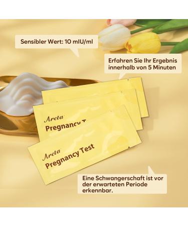 Areta 50 Pack Early Pregnancy Test Strips - High Sensitivity 10 mIU/ml - Accurate & Reliable HCG Test for Early Detection - Buy Online on GoSupps.com