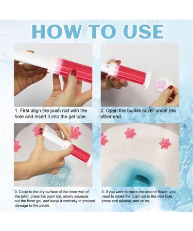 Toilet Gel Stamp Flower Fragrance Bathroom Deodorizer Bowl Cleaner Toilet with Air Freshening 3pcs/1Box (1box) - Buy Online on GoSupps.com