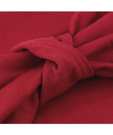 DRESHOW 4 Pack Vintage Turban Headbands for Women - Cute Knotted Wide Hair Wraps in White, Maroon, Indigo & Black - Buy Online on GoSupps.com