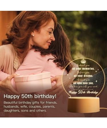 Vetbuosa 50th Birthday Gifts Night Light - 1972 Anniversary Ideas for Men and Women - Buy Online on GoSupps.com
