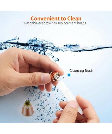 6Pcs Flawless Replacement Heads for Finishing Touch Eyebrow Hair Remover Tool - Rose Gold, Includes Cleaning Brush & Case Storage - Buy Online on GoSupps.com