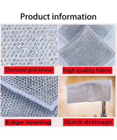Multipurpose Wire Dishwashing Rags for Wet and Dry Scratch Free Metal Wire Dishwashing Cloth for Dry and Wet Cleaning of Tableware Cabinets Fruit Dishwashing Cloth (5pcs) - Buy Online on GoSupps.com