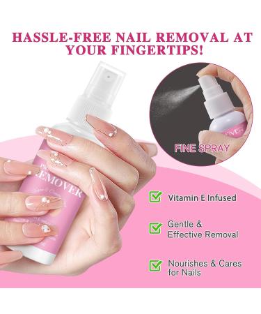 ELAIMEI Press on Nail Remover - 60ml Acetone Free Glue Remover for False Nails | Easy & Odorless Solution - Buy Online on GoSupps.com