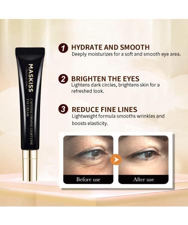 Maskiss Anti-Aging Under Eye Cream with Peptides & Caffeine Smooth Fine Lines Reduce Under Eye Bags Wrinkles and Puffiness - Buy Online on GoSupps.com
