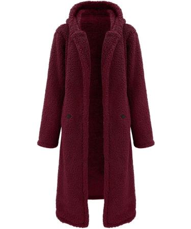 Shop Elegant Women's Winter Coat - Windproof Long Parka with Faux Fur Hood | Cozy & Stylish Red Jacket for Cold Weather - Buy Online on GoSupps.com