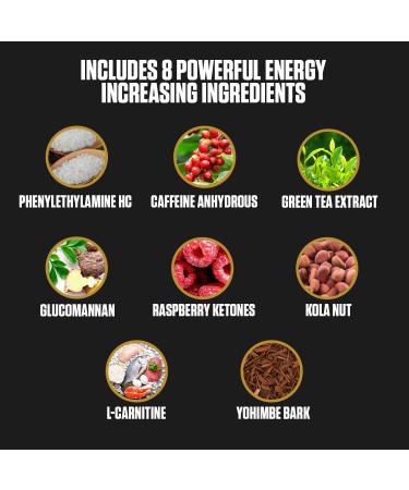 1080p Thermogenic Energy Burn - #1 Rated Energy & Pre Workout for Men & Women - Supports Healthy Metabolism - With L-Carnitine  Yohimbe Bark  Green Tea  Caffeine - 120 Servings - Buy Online on GoSupps.com