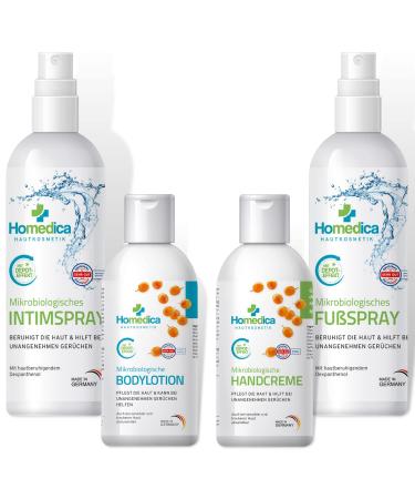 HOMEDICA Hand cream - Microbiological cream - No unpleasant odors - Odor-neutralizing cream - Dermatologically tested vegan and made in Germany (PremiumMixPack Body 2)