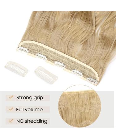 S-noilite Clip in Hair Extensions 24 Inch - Curly Wavy 5 Clip Hairpiece - Honey Blonde/Ash Blonde Mix - Buy Online on GoSupps.com