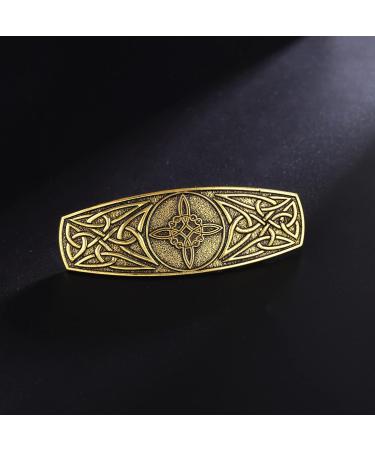 Dreamtimes Witch Knot Hair Clip - Hand Crafted Metal Barrette for Women | Wiccan Witches Knot Hairpin in Gold | Witchcraft Amulet Jewelry Hairpin for Girls - Buy Online on GoSupps.com