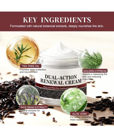 2PC Keratin Erase Dual-Action Renewal Cream Black Rice Skin Repair Cream Professional Skin Repair Deep Moisturising and Soothing Effectively Improve Skin Imperfections Smooths and Refines Skin - Buy Online on GoSupps.com