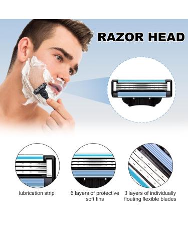 12 PCs Mach3 Razor Blades - Precision Manual Razors for Clean Beard & Leg Hair - International Shipping Available - Buy Online on GoSupps.com