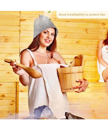 ZHONGTOU Sauna Hat for Men - 2 Piece Sauna Cap Set | Premium Felt Sauna Hut Accessories | International Shipping - Buy Online on GoSupps.com