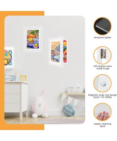 Buy BOKALAKA A4 Children's Drawing Picture Frames - Front Opening 2 White Frames for Kids Art Changeable Design - Buy Online on GoSupps.com