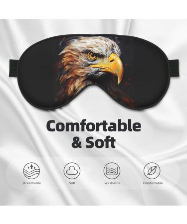 BREAUX Eagle Print Double Sided Eye Mask - Blackout Sleep Mask for Men & Women | All Night Comfort - Buy Online on GoSupps.com
