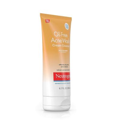 Neutrogena Oil-Free Acne Face Wash Cream Cleanser | Salicylic Acid | Non-Comedogenic | 6.7 fl. oz - Buy Online on GoSupps.com