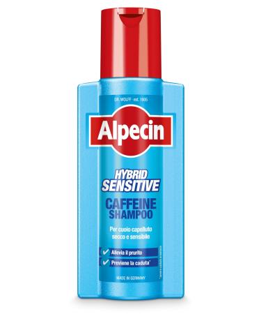 Alpecin Hybrid Coffein Shampoo, 1 x 250 ml - Suitable for sensitive or itchy scalp, this is the caffeine shampoo that prevents hair loss.