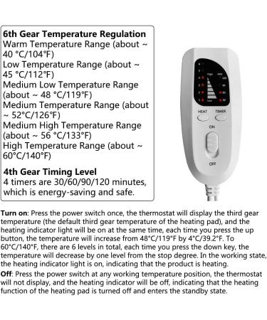 Electric Foot Warmer with 6 Heat Levels & Timers | Washable 40x40cm Heat Pad for Back Pain Relief | EU Plug International Shipping - Buy Online on GoSupps.com