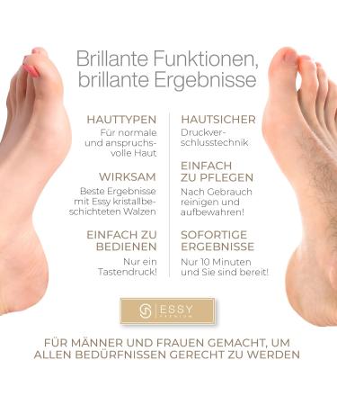 Essy Horn Skin Remover - Best Electrical Test Winner | 5 Replacement Rolls | Ultimate Foot Care & Pedicure Device - Buy Online on GoSupps.com