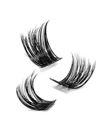 Lash Clusters DIY Eyelash Extensions 72 Pcs D Curl 8-16mm | Thin Stem Individual Cluster Lashes for Self-application | Reusable Wisps (H-02 D Curl 8-16mm) - Buy Online on GoSupps.com