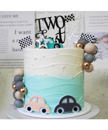 DRWATE 27 PCS Two Fast Cake Toppers Race Car 2nd Birthday Cake Decorations for Racing Car Checkered Flag Birthday Anniversary Party Decorations Supplies (01) - Buy Online on GoSupps.com