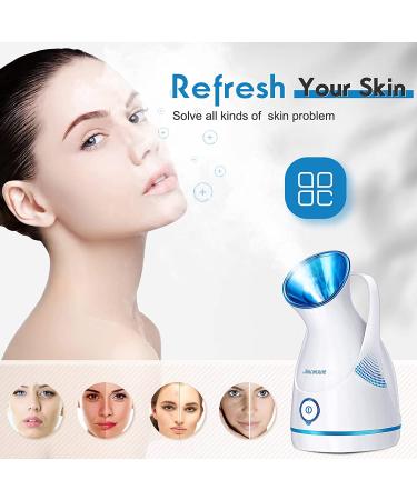 Amconsure Facial Steamer - Nano Ionic Face Humidifier for Deep Cleaning & Moisturizing - Blue - Buy Online on GoSupps.com