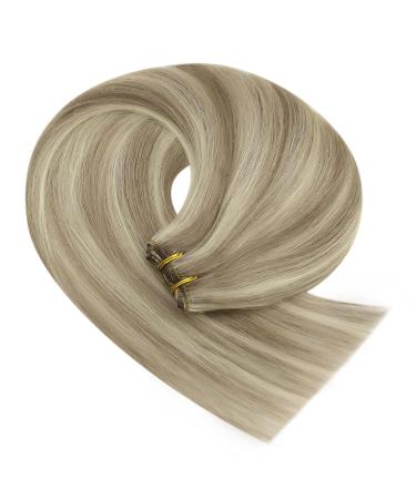 Youngsee Real Hair Extensions - 55cm Brown & Blonde Remy Weft 100g Long Weave - Premium Quality Hair Treats - Buy Online on GoSupps.com