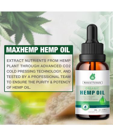 2 Pack Hemp Oil Organic Premium for Pain Relief Skin Anxiety - 2 800 000 Maximum Strength - 100% Natural Hemp Drops Tincture - Hemp Oils with Vegan Non-GMO Grown Fruit - Buy Online on GoSupps.com
