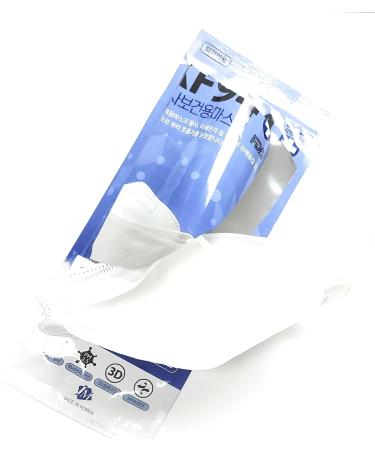 30pcs JM Healthcare White KF94 Masks - Comfortable Ergonomic Design Tri-Folding Individually Packed - Made in Korea - International Shipping Available - Buy Online on GoSupps.com