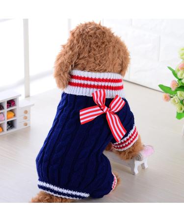 Shop AMAONE Leopard Bowknot Dog Coat for Chihuahuas & Small Dogs - Winter Jacket - One Size (1124debkb-Blue) - Buy Online on GoSupps.com
